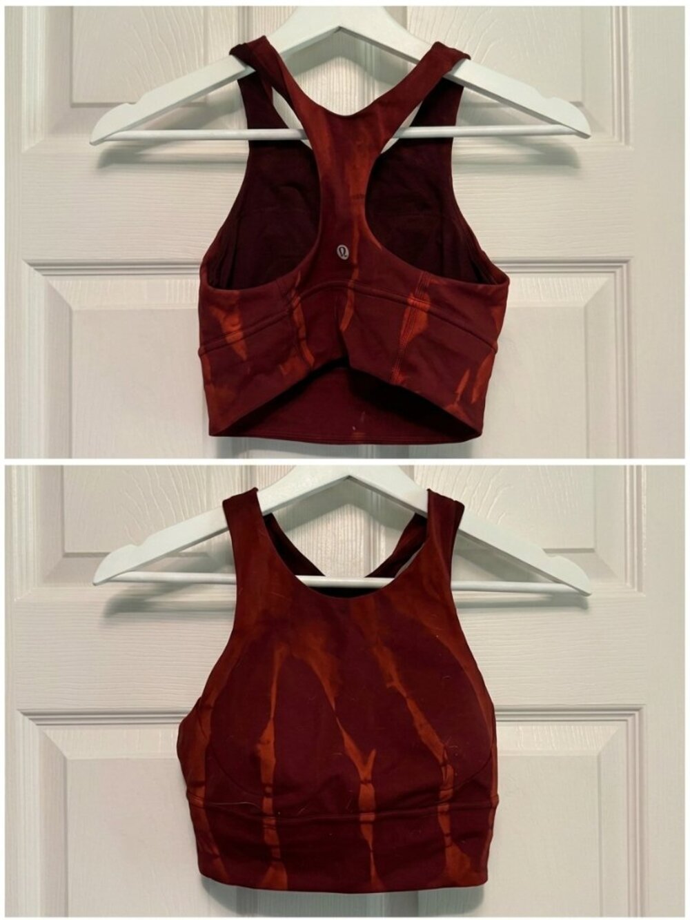 lululemon Wunder Train High Neck Longline Bra | Size 4 | Sun Bleached Wash Red